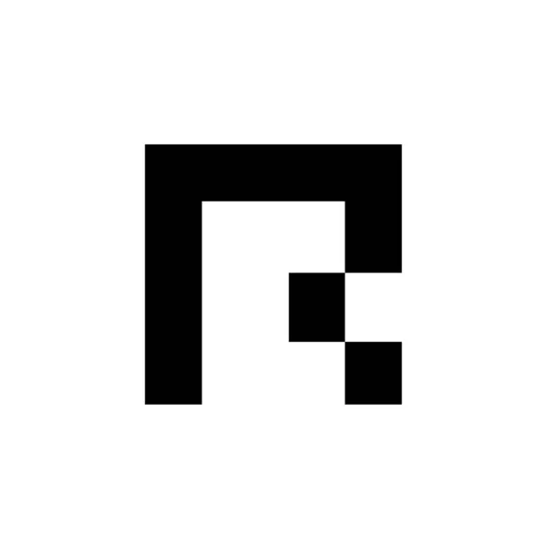 Schwarzer Buchstabe Digitales Logo Vektorillustration — Stockvektor