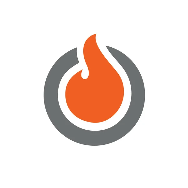 Circle Fire Logo Icon Vector Illustration Design — стоковий вектор