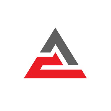 İlk harf CA veya AC logosu, üçgen ikon tasarımı, vektör illüstrasyonu