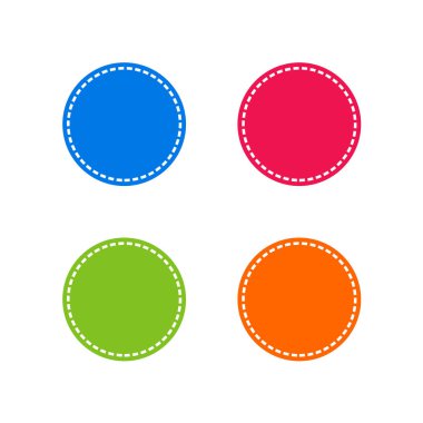 Renkli Dikişli Çember Şekli