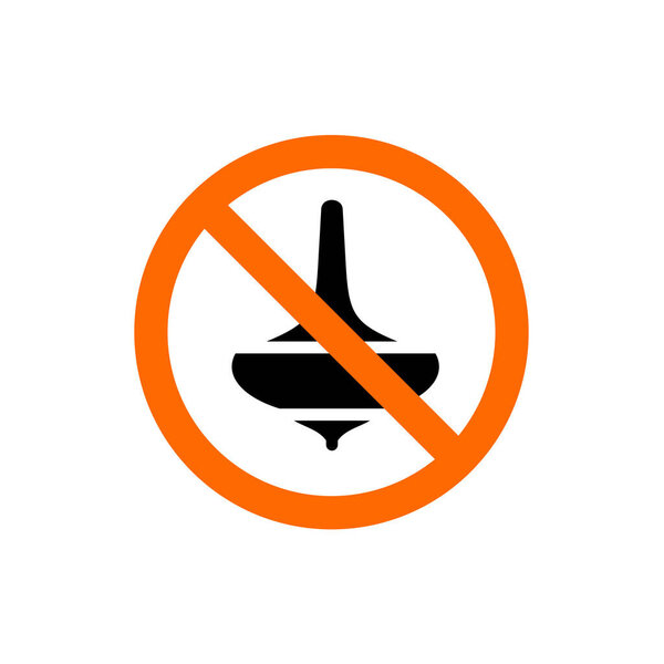 No Playing Game, Forbidden Toys Sign, Prohibition Symbol