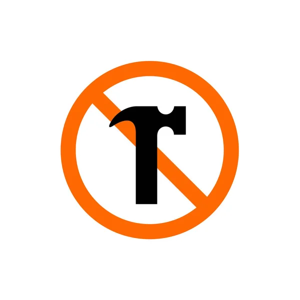 Pas Arme Signe Arme Interdite Symbole Interdiction — Image vectorielle