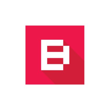 B Harfi Logo Simgesi Tasarımı, Düz Vektör İllüstrasyon Biçimi