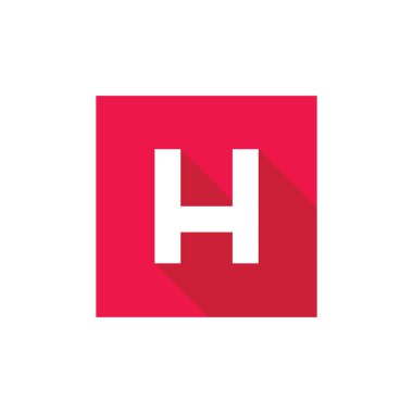 H harfi logo tasarımı, H harfi harfi harfi harfi simgesi, kare şekilli H logosu, kare şekilli H logosu