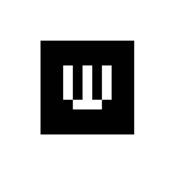 Anfangsbuchstabe Logo Symbol Kombiniert Mit Schwarzer Quadratischer Form — Stockvektor