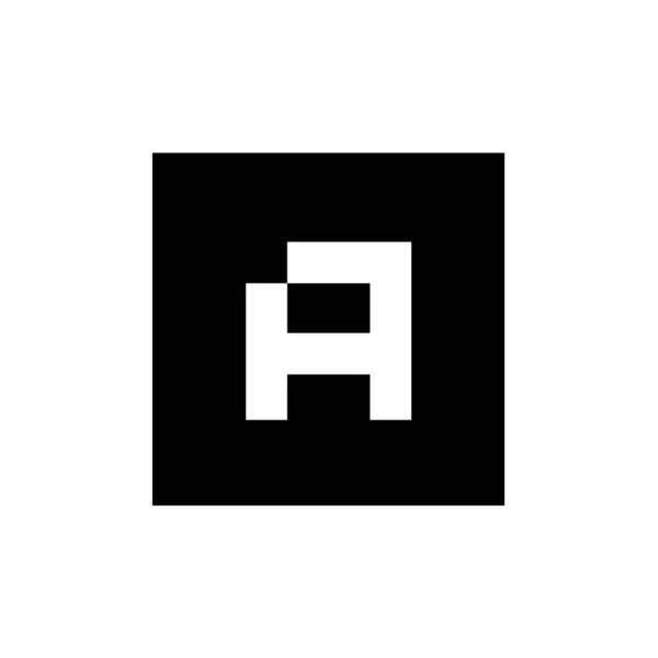 Ursprüngliches Alphabet Ein Logo Symbol Quadratischer Buchstabe Ein Logo Design — Stockvektor