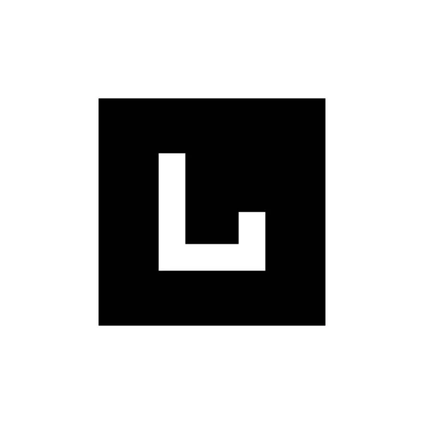 İlk Alfabe L Logo Tasarımı, L Harfi Simgesi, Siyah ve Beyaz Vektör Logosu