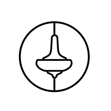 Üst Dönen Simge Tasarımı, Beyaz Arkaplanda İzole Edildi