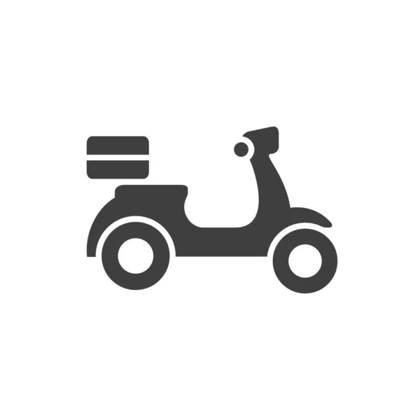 交付摩托车图标 滑板车轮廓 — 图库矢量图片