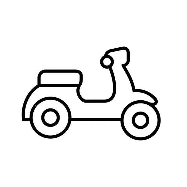 Lineart Style Motorcyle Icon — стоковый вектор
