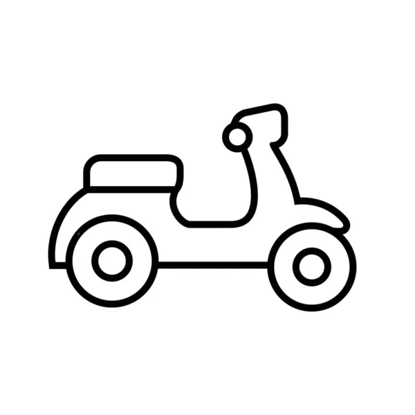 Lineart Stílus Motorcyle Logó Ikon — Stock Vector