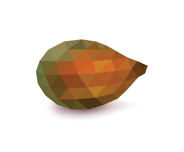 Polygonal Salacca Або Zalacca Fruit Low Poly Salak Fruit Isolated — стоковий вектор