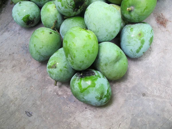 Fresh Mangga Apel Green Mango Arranged Floor — Stock Photo, Image