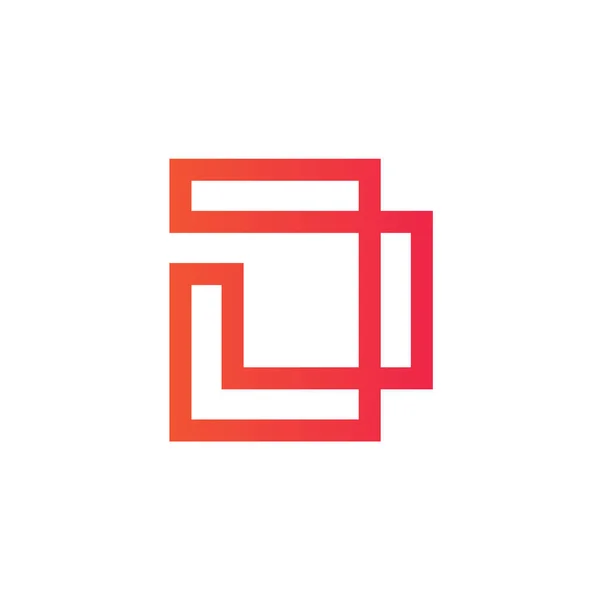 Zarif Harf Logo Tasarımı Çizgi Sanatı Llüstrasyonu — Stok Vektör
