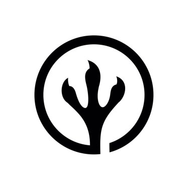 Kuş, Tavuk veya Dinozor Simgesi, Vektör Logosu Şablonu