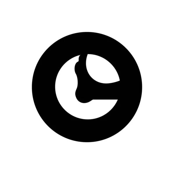 Letra Foot Logo Icono Pie Tobillo Cuidado Logo Diseño — Archivo Imágenes Vectoriales