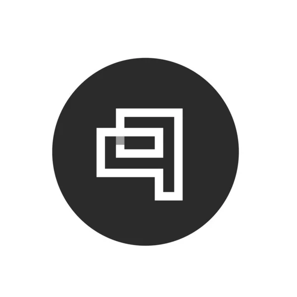 Alphabet Logo Konzept Shadow Break Stil Vektor Logo Symbol — Stockvektor