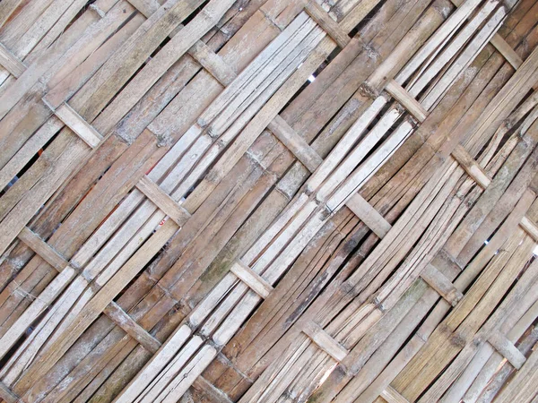 Bambusowy Wzór Ściany Lub Ogrodzenia Unikalne Tło Bambusa — Zdjęcie stockowe