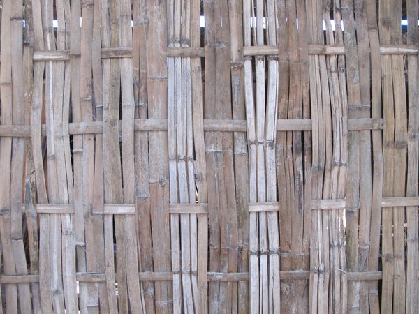Woven Bamboo Wall Pattern, Artistic Background Texture