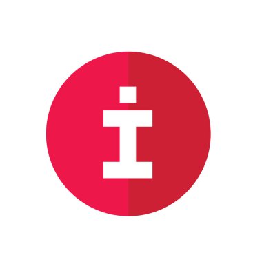 İlk Logo Tasarımı, Kırmızı Renkli Düz Simgeler, Dijital Teknoloji Konsepti