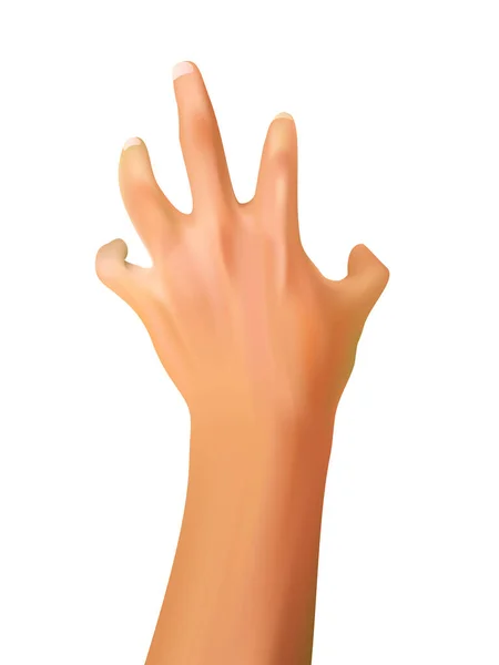 Hand Gesture Något Eller Vakna Från Grave Gradient Mesh Style — Stock vektor