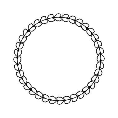 Yaprak kenarı ya da çerçeve, ince çizgi resim tasarımı