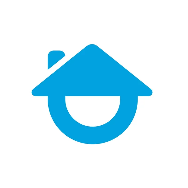 Sonríe Casa Sonríe Diseño Del Logotipo Casa Vector Icono Ilustración — Archivo Imágenes Vectoriales