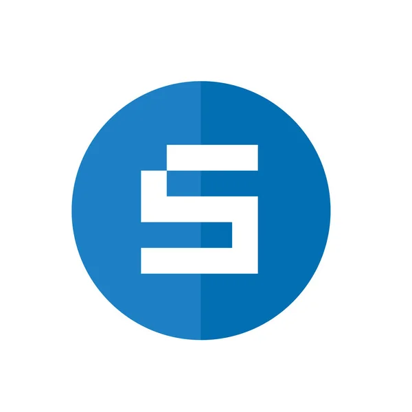 Firmenlogo Symbol Blauer Buchstabe Symbol Vektor — Stockvektor