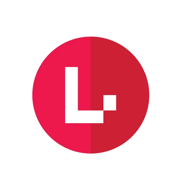 Red Letter Icon Design Logo Firmy Element Abstrakcyjny Wektor — Wektor stockowy