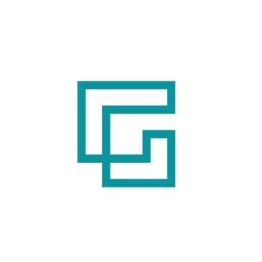 İlk Alfabe G Logo Simgesi, Monolin Çizim Biçimi, Dijital Teknoloji Konsepti - vektör