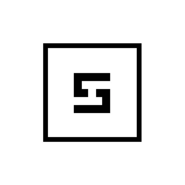 Hervorragendes Buchstaben Logo Symbol Quadratische Form Vektor — Stockvektor