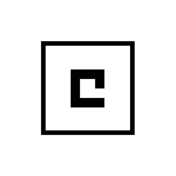 Buchstabe Logo Einfaches Modernes Design Quadratische Form Symbol Vektor — Stockvektor