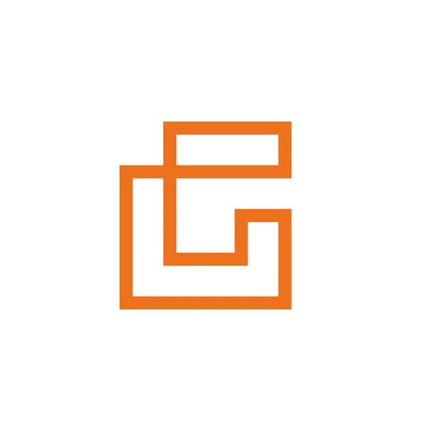 Carta Inicial Logotipo Minimalista Arte Linha Monograma — Vetor de Stock