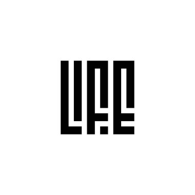 Hayat Kelime. Modern Hattat Tarzı. Tişörtler, posterler, davetiyeler, kupalar için müthiş tipografi - Vektör