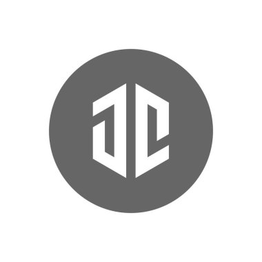 Baş harfli JC logosu. Modern ve Minimalist Simge - Vektör