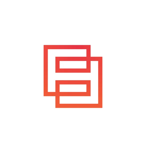 Numaralı Logo Kavramı Nce Çizgi Biçimi Gradyan Kırmızı Turuncu Renk — Stok Vektör