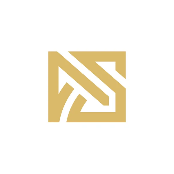 Anfangsbuchstabe Logo Abstraktes Monogramm Logo Symbol Minimalistische Linienkunst Quadrat Design — Stockvektor
