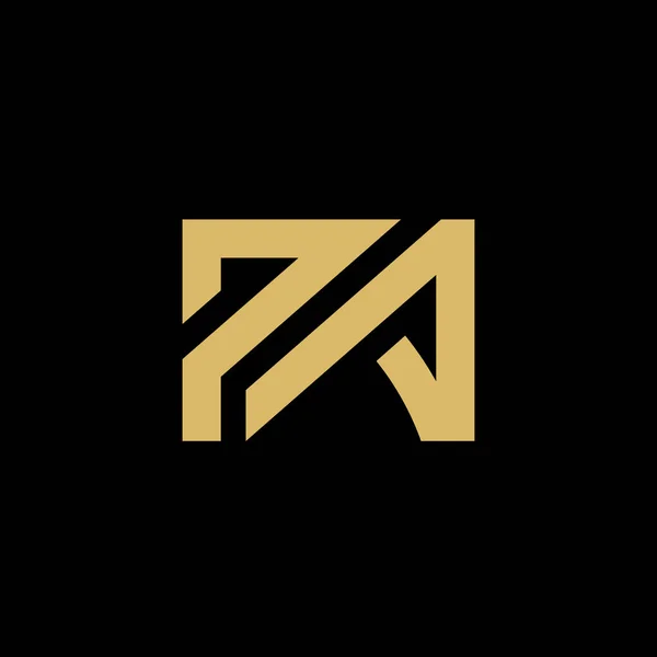 Ícone Inicial Logotipo Letra Conceito Design Elegante Ouro Sobre Fundo — Vetor de Stock