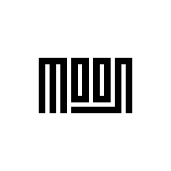 Měsíční Slovo Moderní Kaligrafický Styl Cool Typografie Pro Trička Plakáty — Stockový vektor