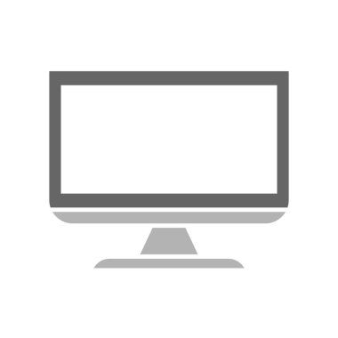 Bilgisayar Görüntüleme Tasarımı, Düz PC Ekran Simgesi - Vektör