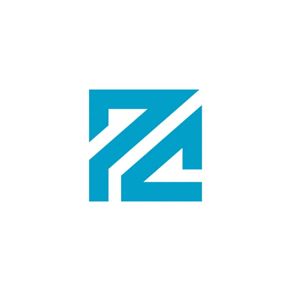 Brev Baserad Logotyp Ikonen Blå Färgdesign Monogram Fyrkantiga Alfabetet Vektor — Stock vektor