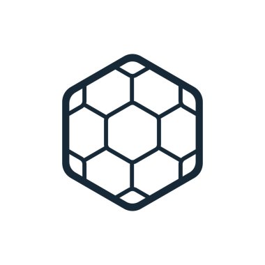 Futbol ya da futbol sahası ikonu. Beyaz arkaplanda izole edilmiş - Vektör