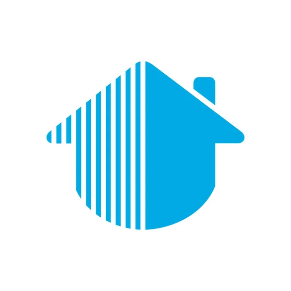 Logotipo Casa Creativa Plantilla Logotipo Casa Moderna Abstracta Símbolo Azul — Archivo Imágenes Vectoriales