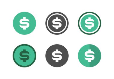 Para nakit simgesi seti, sembol tasarımı - Vektör