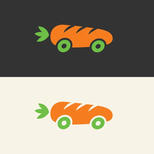 简易胡萝卜车标 速递图标 — 图库矢量图片