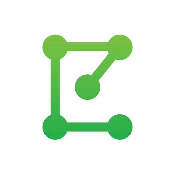 Buchstabe Hub Logo Vorlage Konzept Der Digitalen Technologie Vektorsymbol — Stockvektor