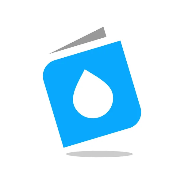 Шаблон Логотипа Книги Воды Векторная Иллюстрация Дизайна — стоковый вектор