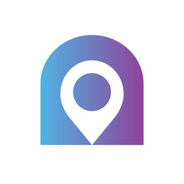 Harita logo şablon elemanları, basit vektör simgesi tasarımı