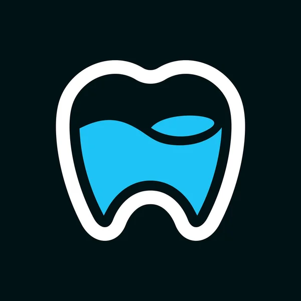 Logovorlage Für Zahn Und Wasser Icon Design Dentallabor — Stockvektor