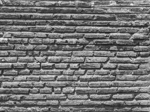 Black and white color brick wall pattern, old bricks surface texture background